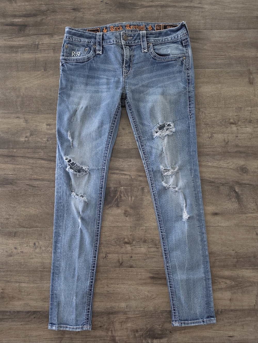 Rock Revival Joyelle Ripped Skinny Jeans Women's Size 30